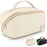 KAT MYHR Large Capacity Travel Cosmetic Bag - Waterproof Travel Makeup Bag Organizer - Cosmetics Organizer Travel Make Up Bag