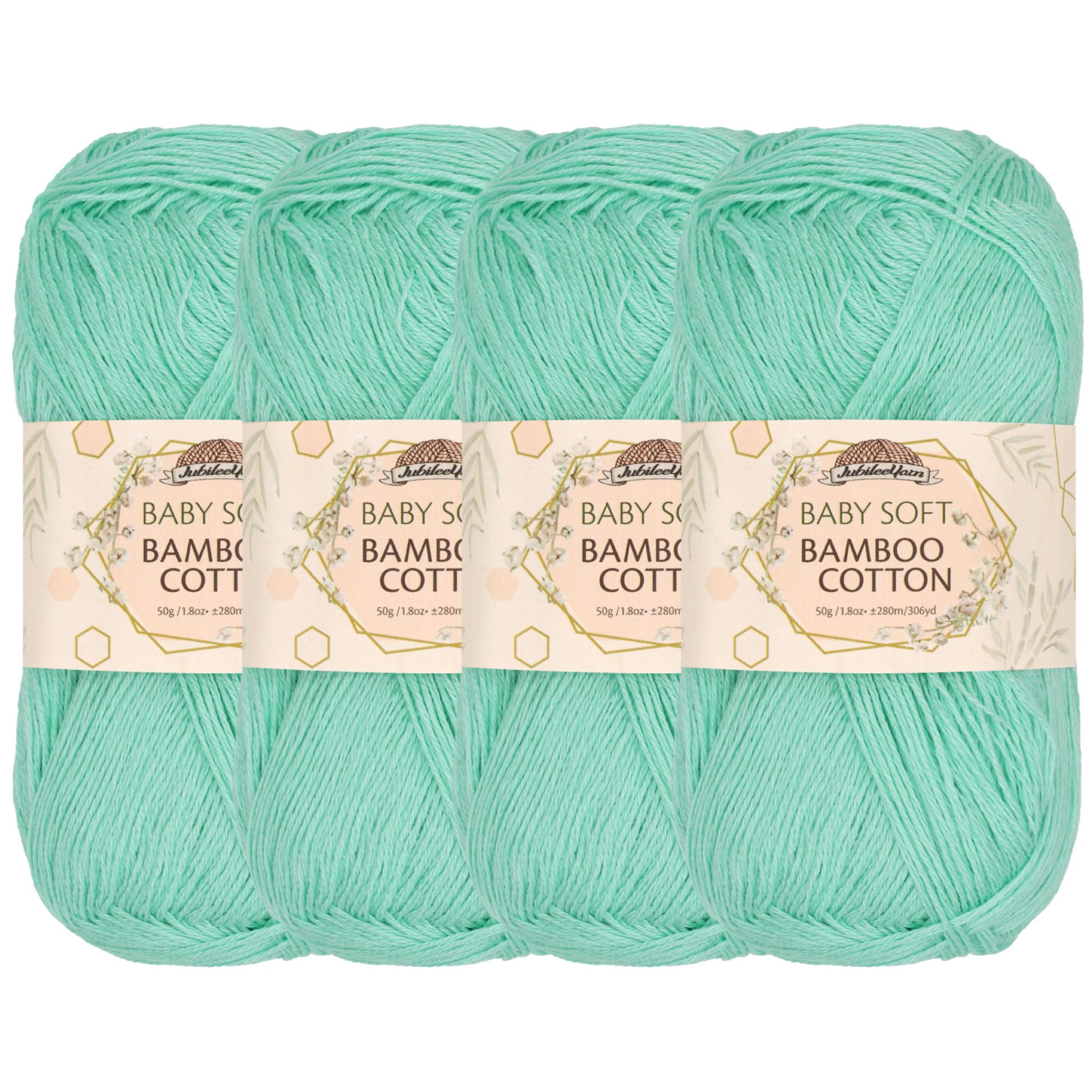 JubileeYarn Baby Soft Bamboo Cotton Yarn - 50g/Skein - Carribbean Reef - 4 Skeins — image 1