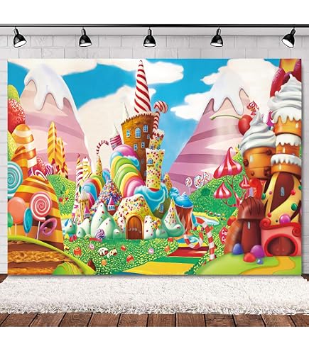 Leyiyi Fotohintergrund 'Candyland' – 3x2 M, Vinyl, Süßes Märchen-Motiv Für Geburtstag & Fotoshooting