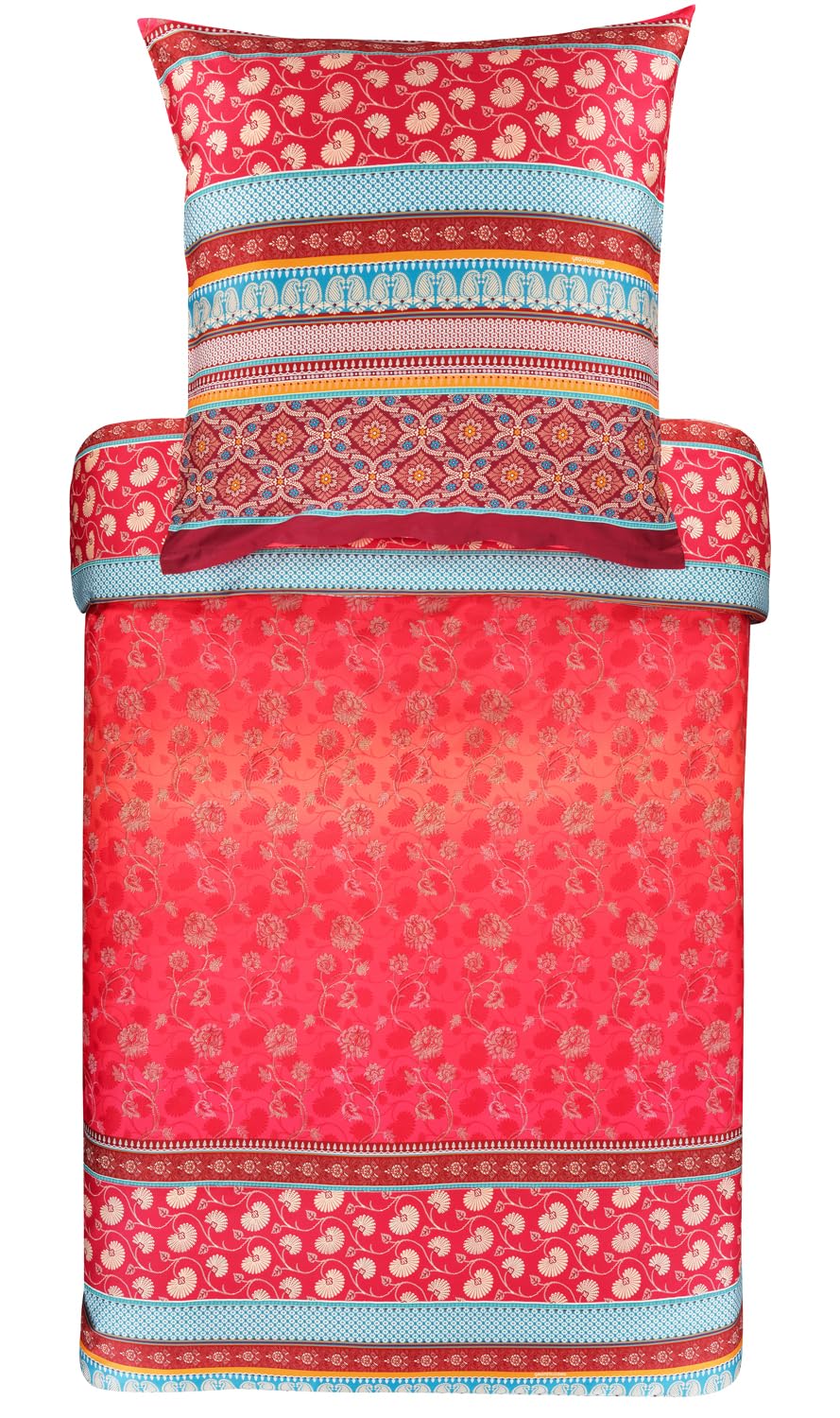 Bassetti Bedding Set, Cotton, red, 135 x 200
