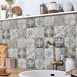 Tile Stickers 24pcs 10x10cm Grey Self-Adhesive Waterproof Oil-Proof Kitchen view 3