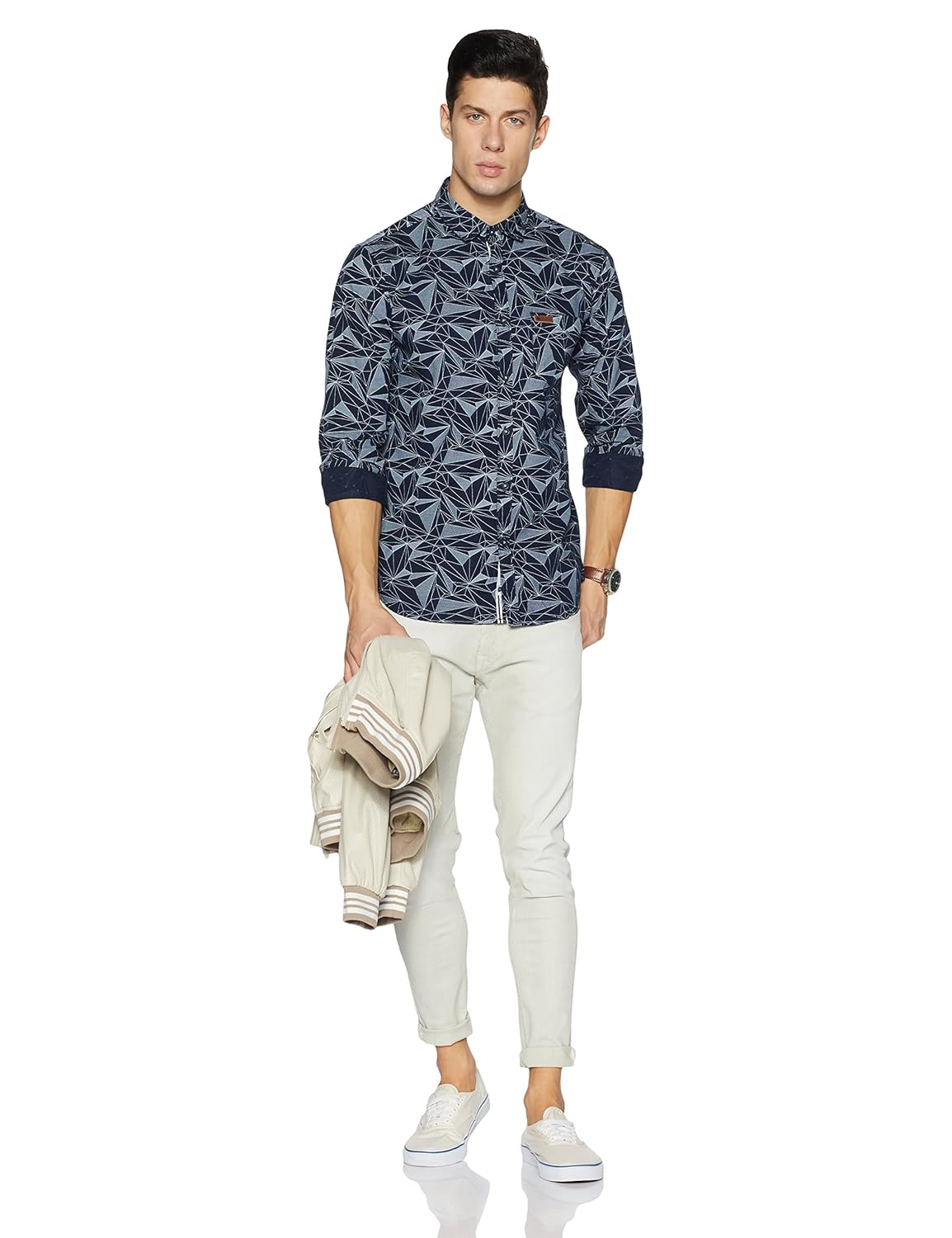 symbol amazon brand men's regular fit casual shirt