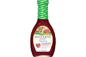 Maple Grove Farms Fat Free Salad Dressing, Raspberry Vinaigrette, 8 Ounce (Pack of 12)