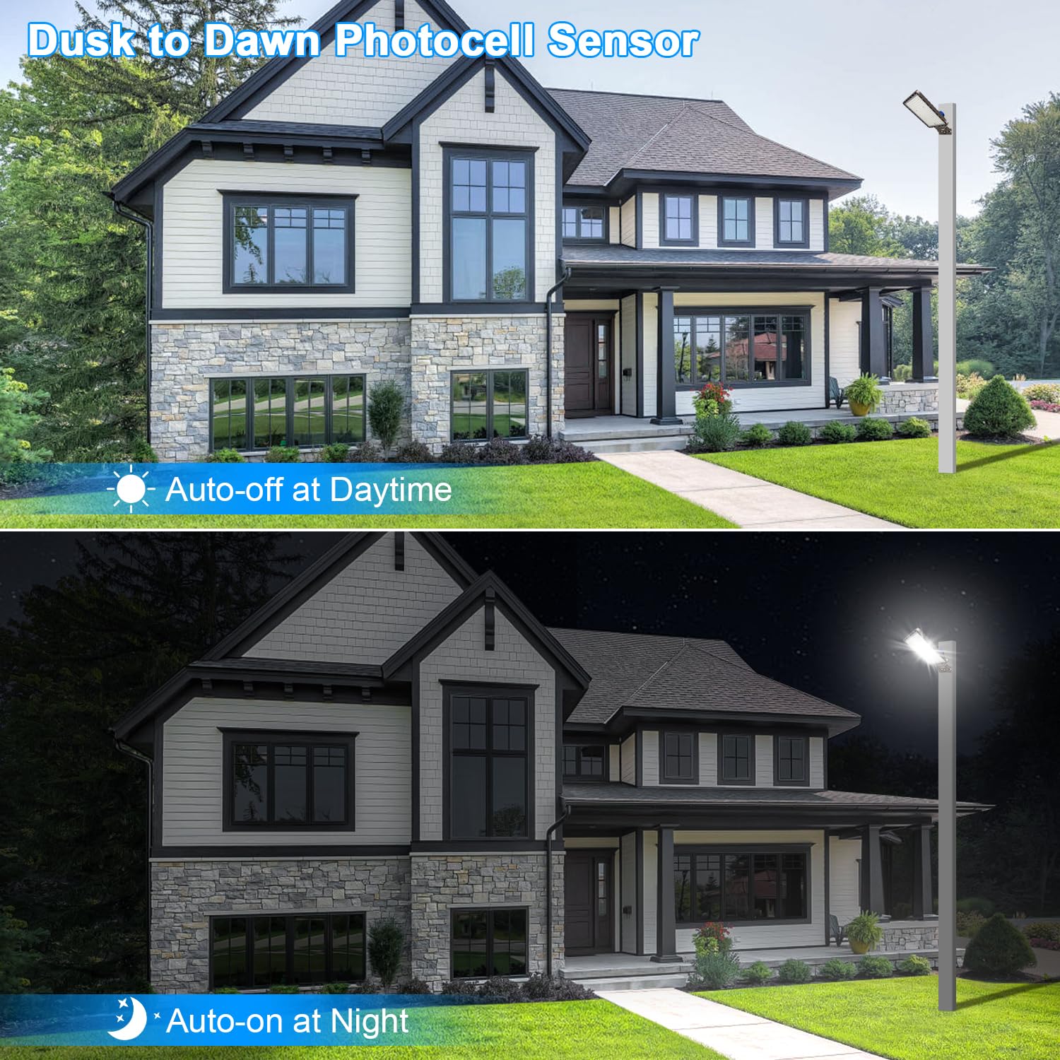 Condition photo showing New/Like New for dream eeve 350w led parking lot light 52500lm dusk to dawn photocell 5000k outdoor area commercial s
