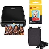 KODAK Step Wireless Mobile Photo Mini Printer (Black) Go Bundle