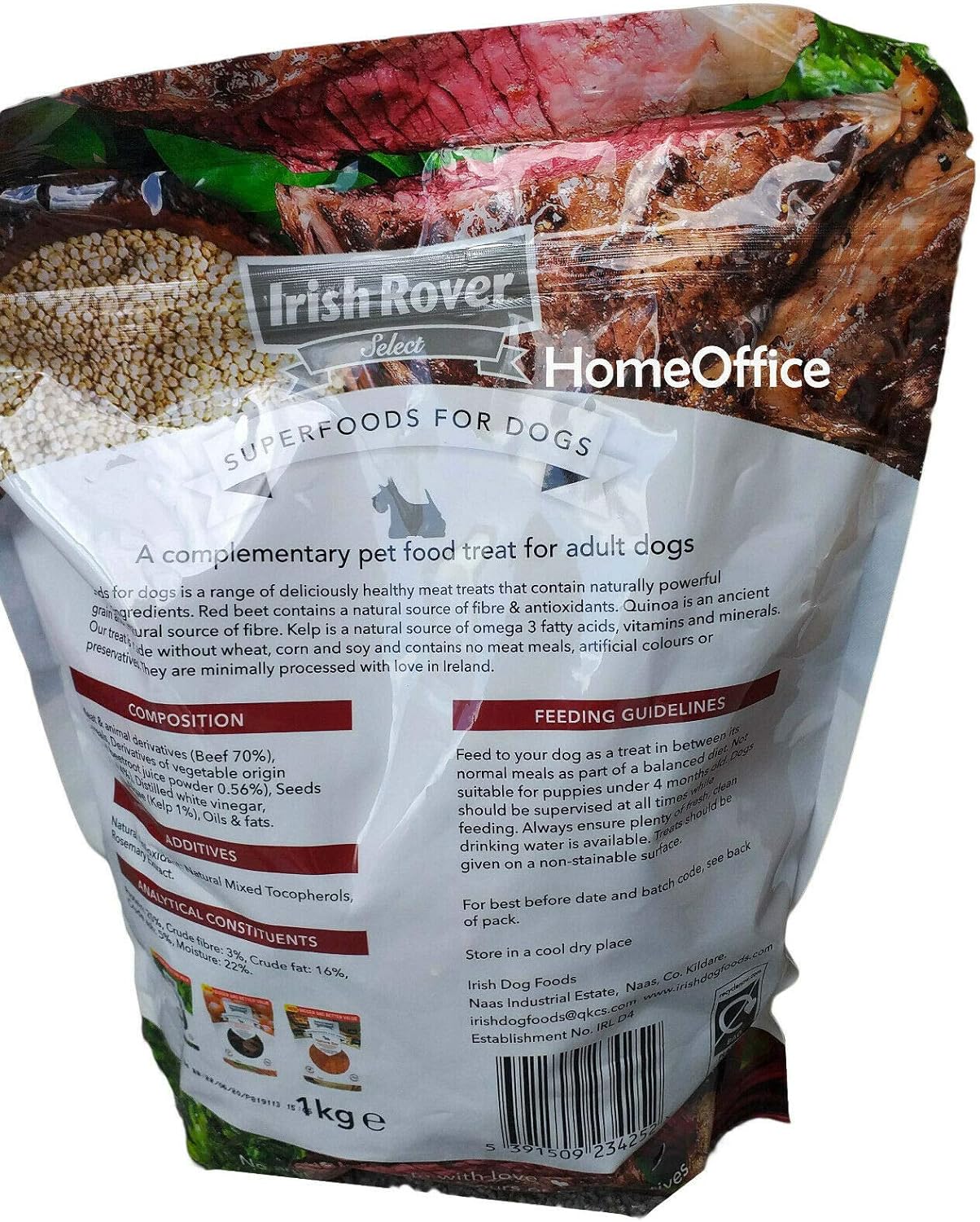 Irish Rover Superfoods for Dogs Choice of Flavours, black, 1 kg BigaMart