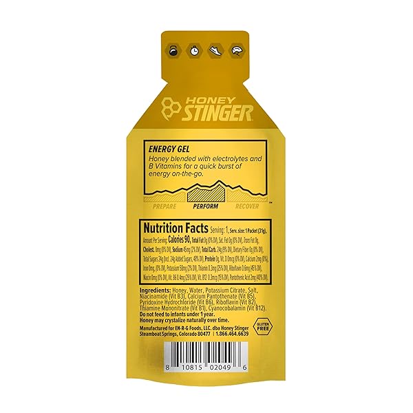 HONEY STINGER CLASSIC ENERGY GEL, GOLD, SPORTS NUTRITION, 1.2 OUNCE (PACK OF 1)