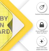 ASSURED SIGNS Baby On Board Sign 2 Pack 5x5 See-Through Rear Window view 9