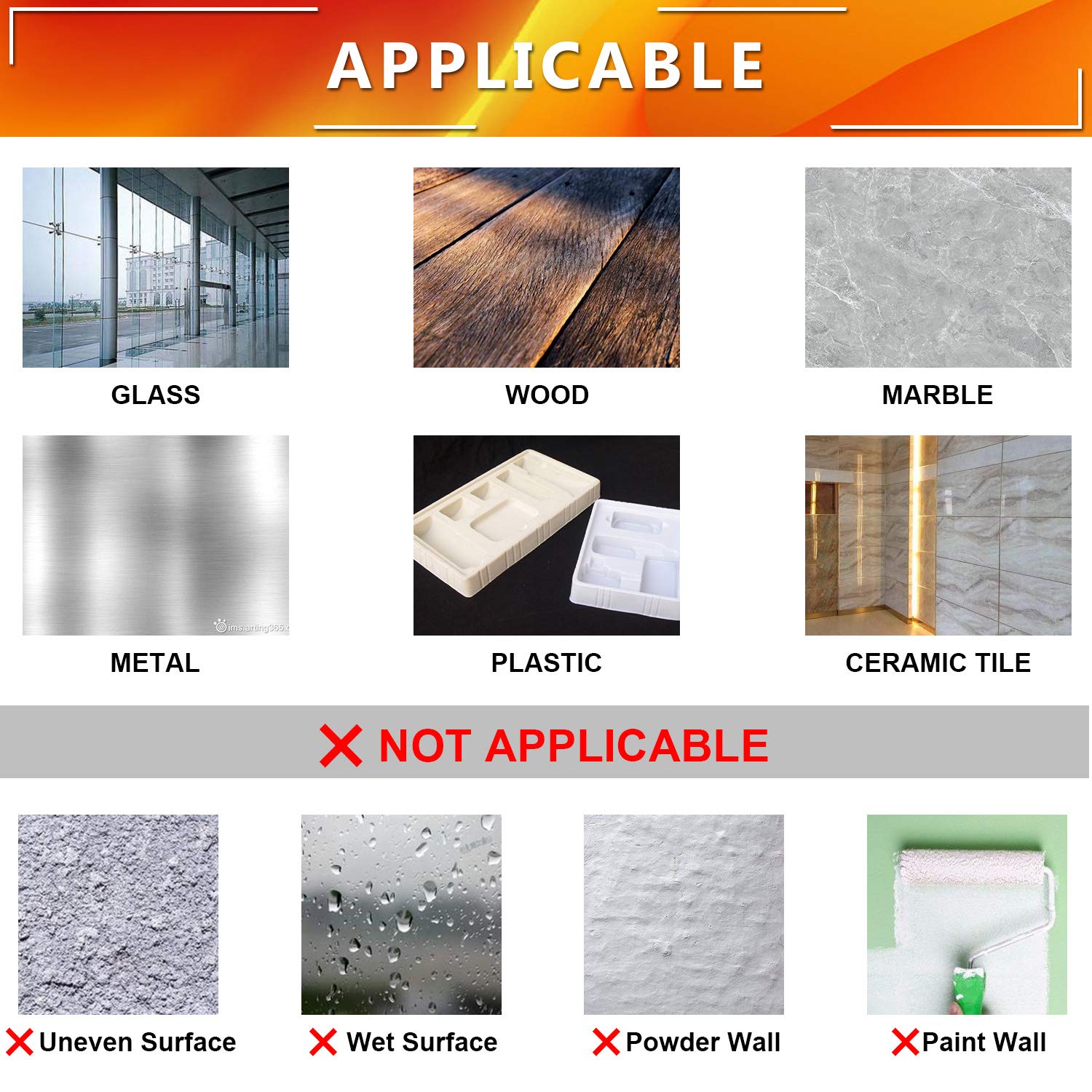 Doppelseitiges Waschbares Spurloses Klebeband,Transparent Entfernbares Wiederverwendbares Klebestreifen, Extra Starke Klebekraft Wasserdichtes, rutschfest Multifunktionales (3M x 3CM x 2MM) 5