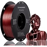 TINMORRY Metallic PETG Filament 1.75mm, Rapid PETG 3D Printer Filament, PETG with a Rapid Flow Rate, Compatible with Bambu Lab FDM 3D Printer, 1KG 1 Spool, Metallic Dark Red