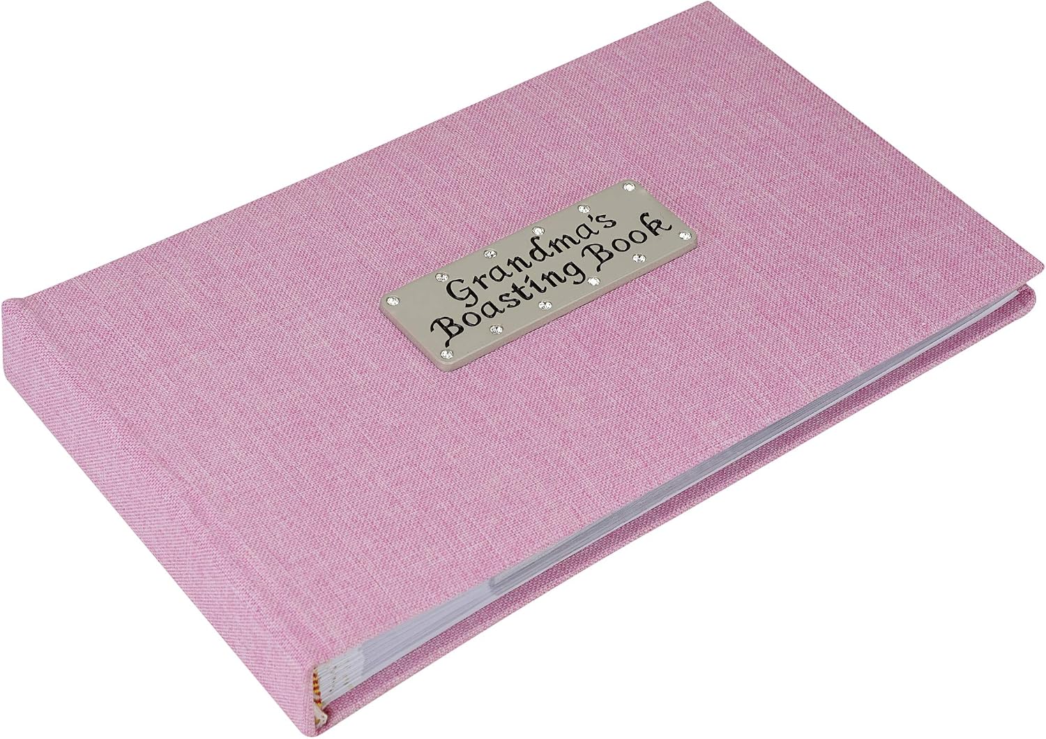 Metal Planet Ltd Grandma's Boasting Book (Photo Album) holding 40 6x4 inch photos - Pink, 21cm x 12.5cm x 2.5cm