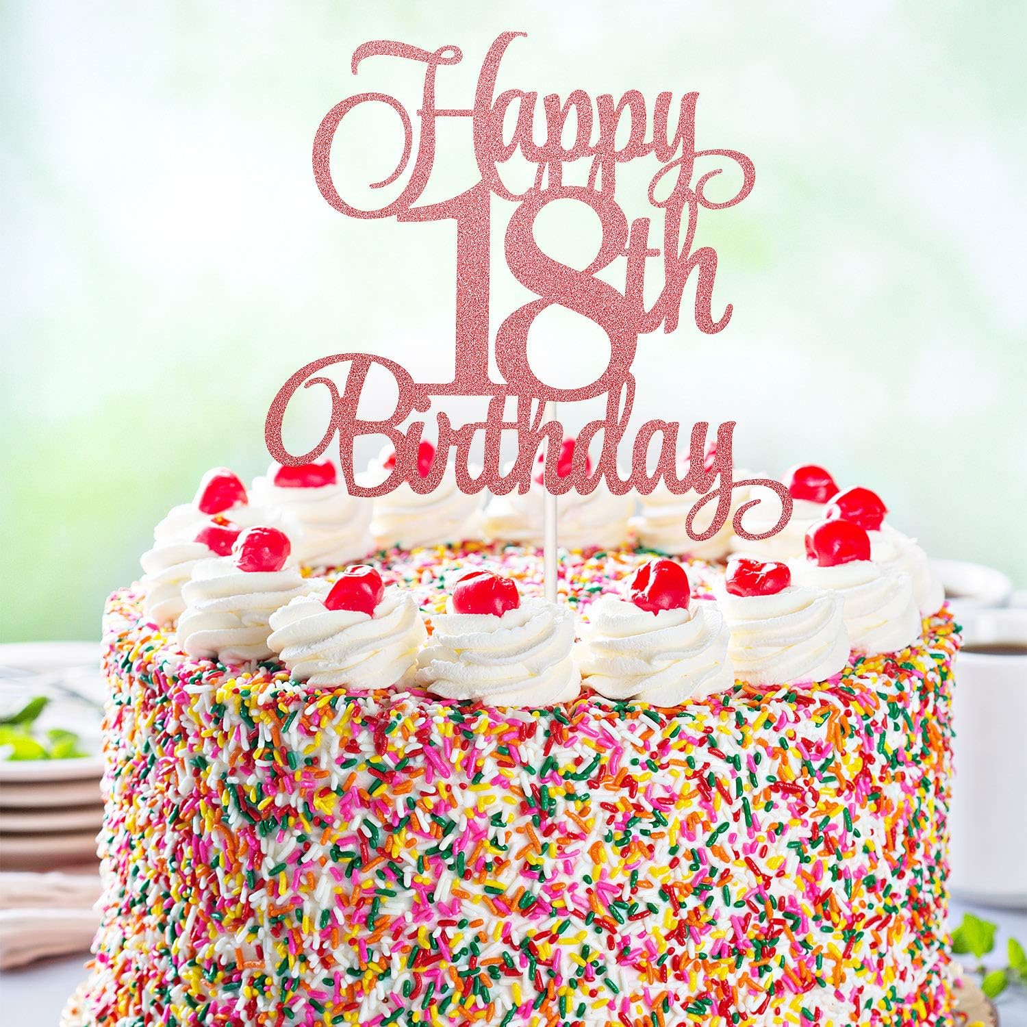 3 Pieces Gateau Topper De 18e Anniversaire Gateau Cupcake Topper Happy 18st Birthday Decoration De Gateau A Paillettes Pour Fournitures De Gateau De Fete Danniversaire Or Rose Loisirs Creatifs Decorations Et Accessoires