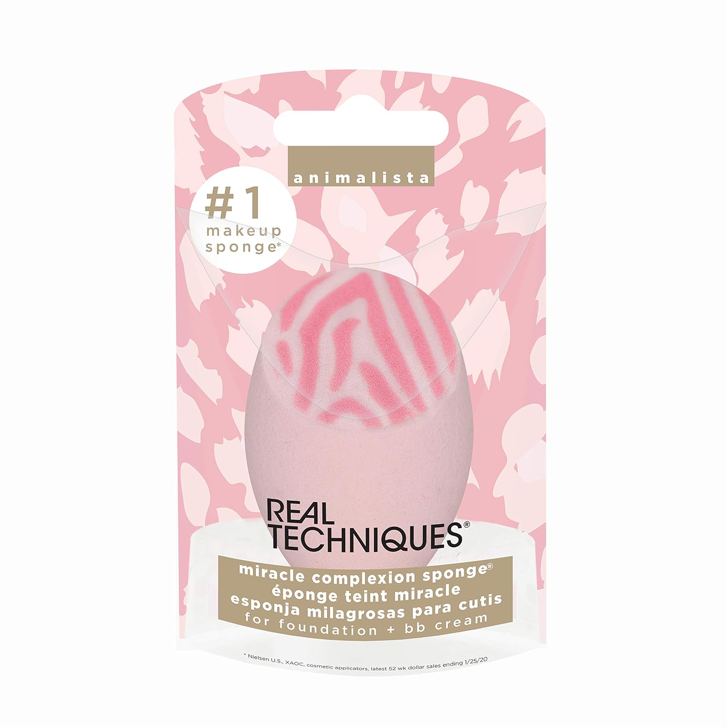 Real Techniques Miracle Complexion Sponge Makeup Blender, Animalista, 16 Count