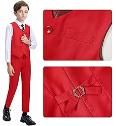 Boys Suits Size 7 Toddler Kids Red Suits for Boys
