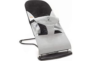 ComfyBumpy Ergonomic Baby Bouncer Seat - Bonus Travel Carry Case - Safe, Portable Bouncing Chair with Adjustable Height Positions - Infant Bouncy Seat Perfect for Newborn Babies (Grey)