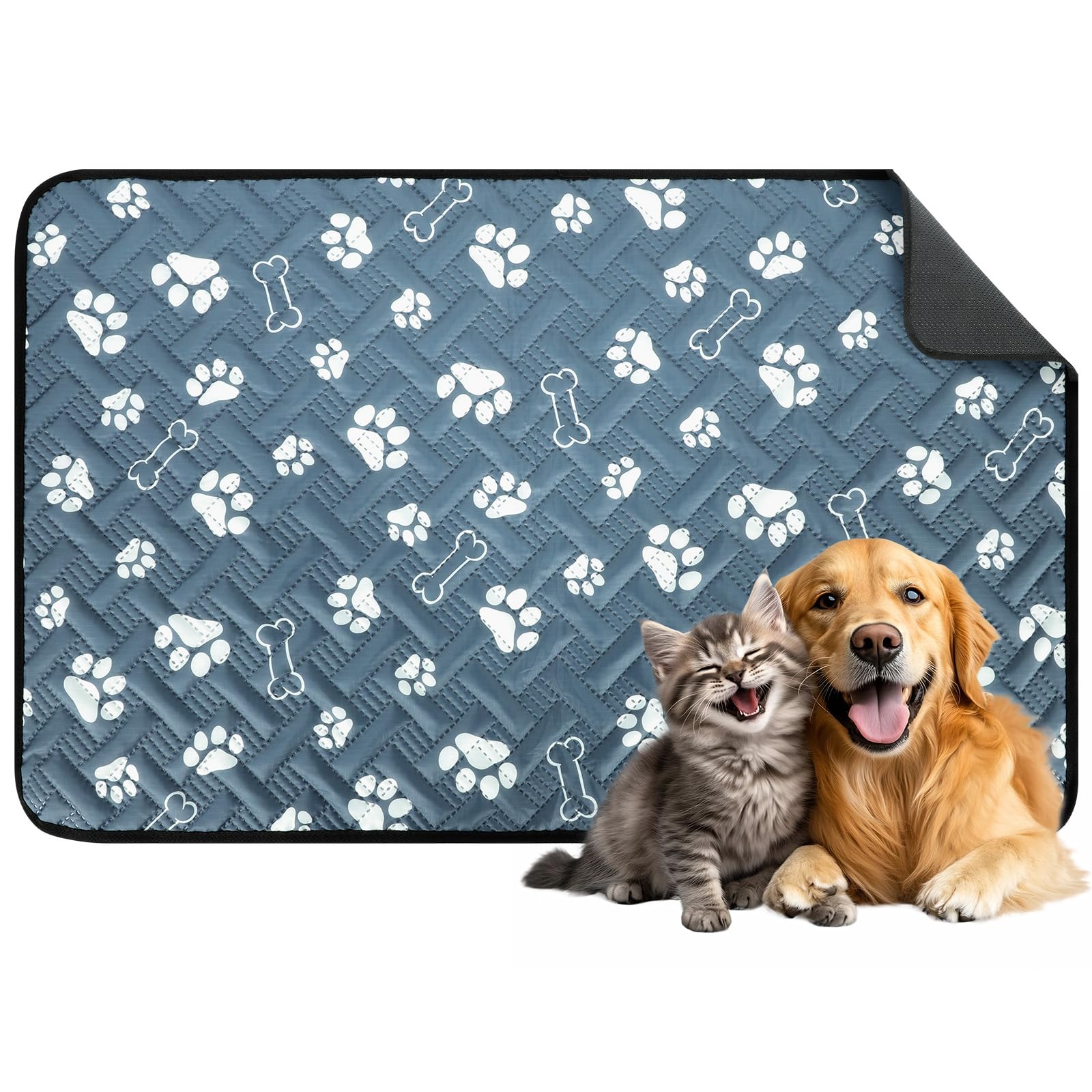 Photo 1 of Lekereise Crate Pads for Dog Cages - 100% Leak Proof Waterproof Dog Bed Mat for Sleeping with Anti-Slip Bottom, Washable Kennel Pad for Small Dogs Breeds (24" X 18")