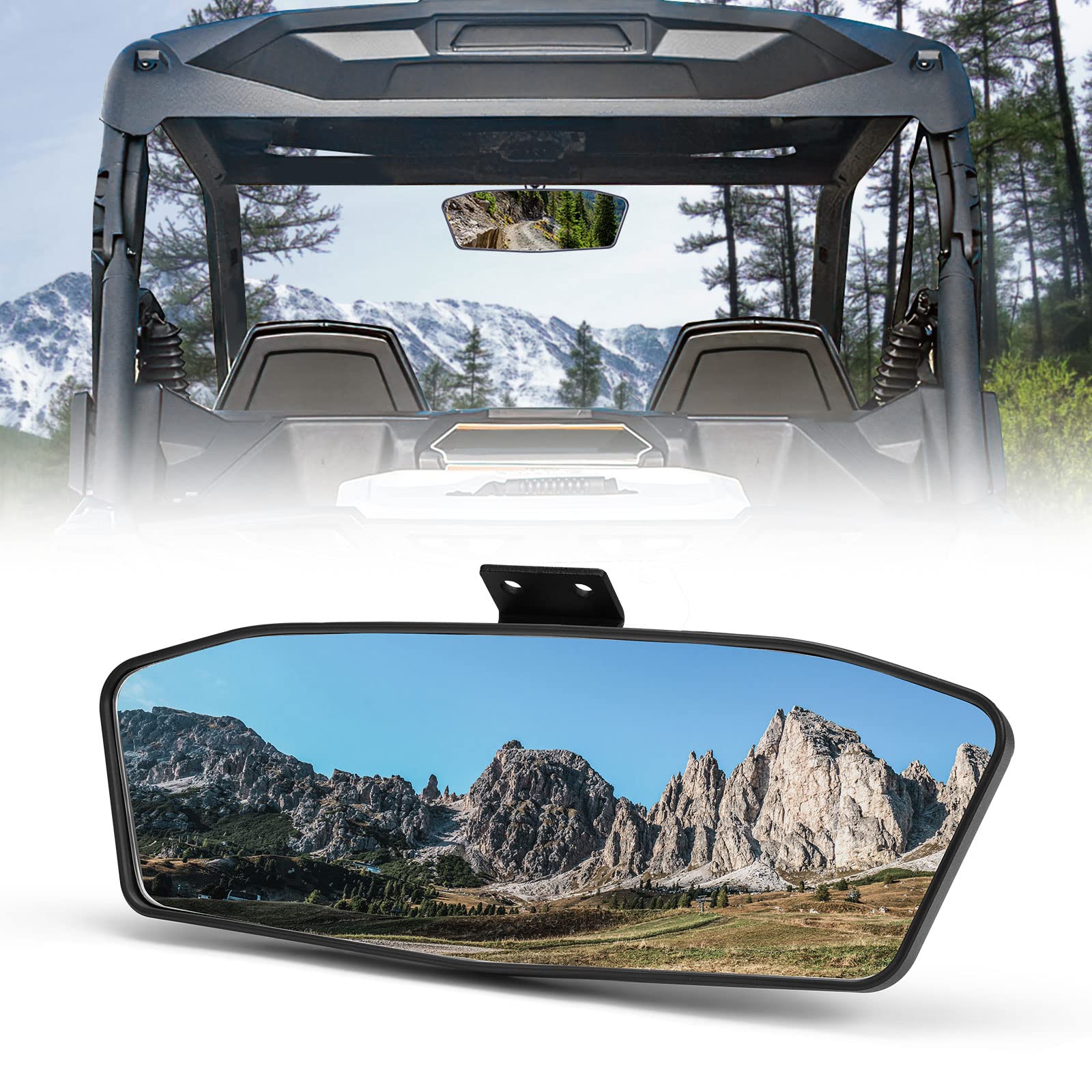 Photo 1 of Kemimoto UTV Center Mirror, Rear View Center Interior Mirror Compatible with 2018-2025 Can Am Maverick Trail Sport MAX Commander Replace OEM 715004924 715003638