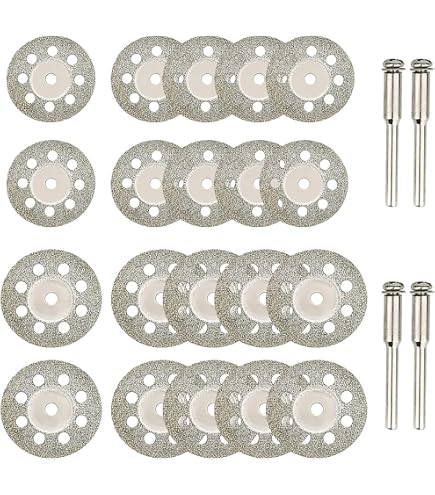 37-Piece Diamond Cutting Disc Set For Rotary Tools - Stainless Steel Saw Blades With Mandrels, Various Sizes - View #5