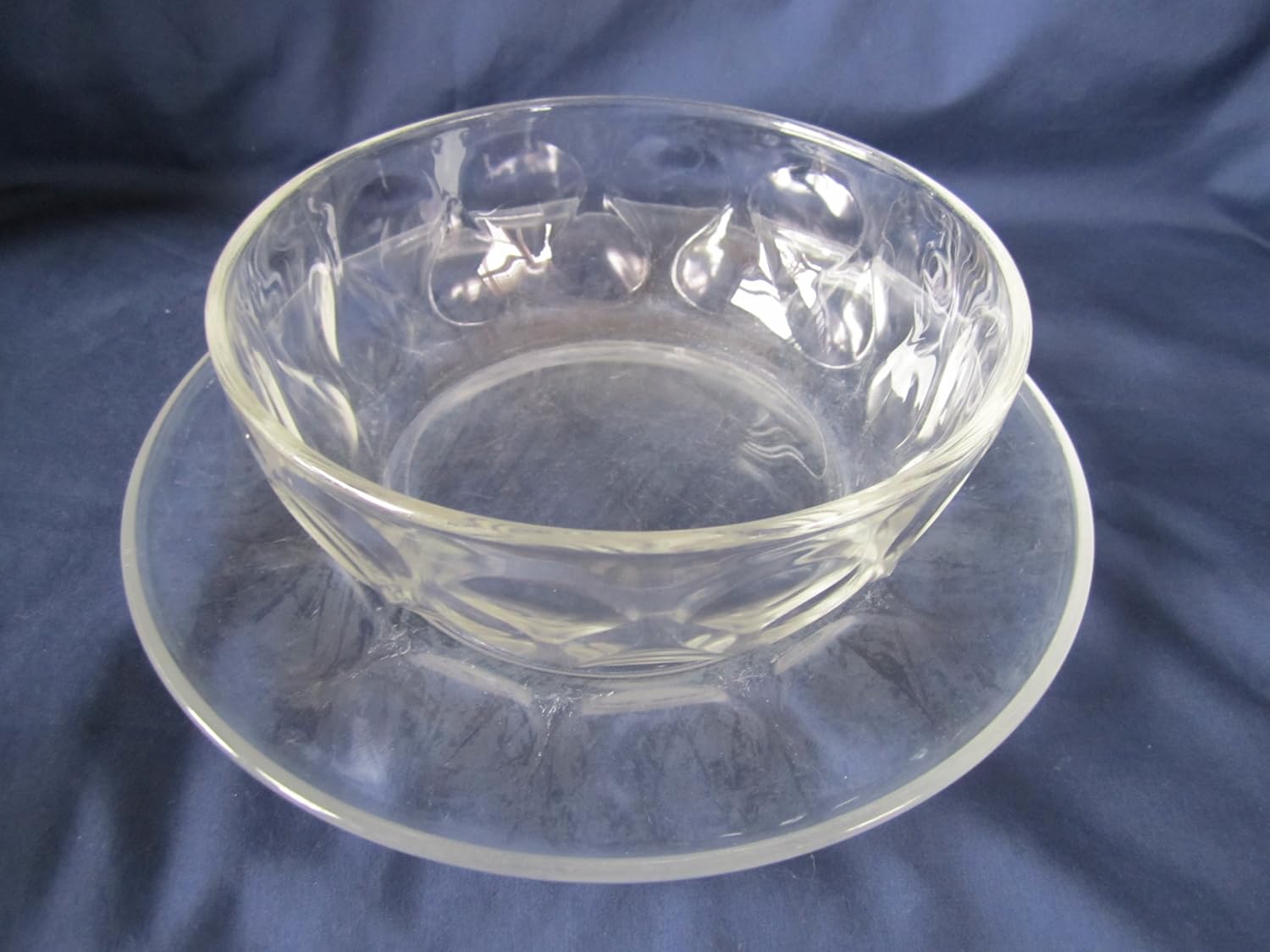 Vintage Pyrex Ovenware Teardrop Bowl w/ Plate 7 3/4" x 2 3/4" Mixing Bowls Kitchen