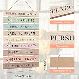 HPNIUB HPUINB Inspirational Quotes Wall Art Rainbow Wood Sign 9pc Kids Decor view 7