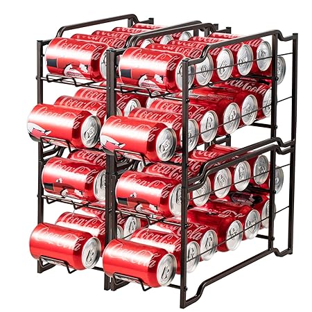 Nandae Organizador de latas apilables, Paquete de 4 Dispensador de ...