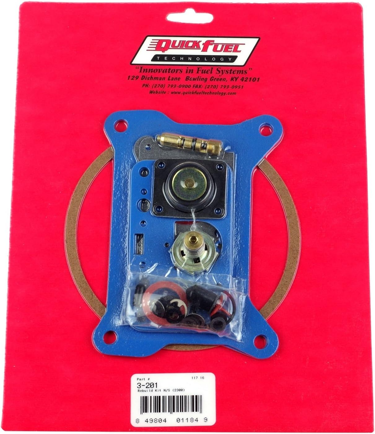 Quick Fuel Technology 3-201 Non Stick Rebuild Kit for 2300 Style Carburetor