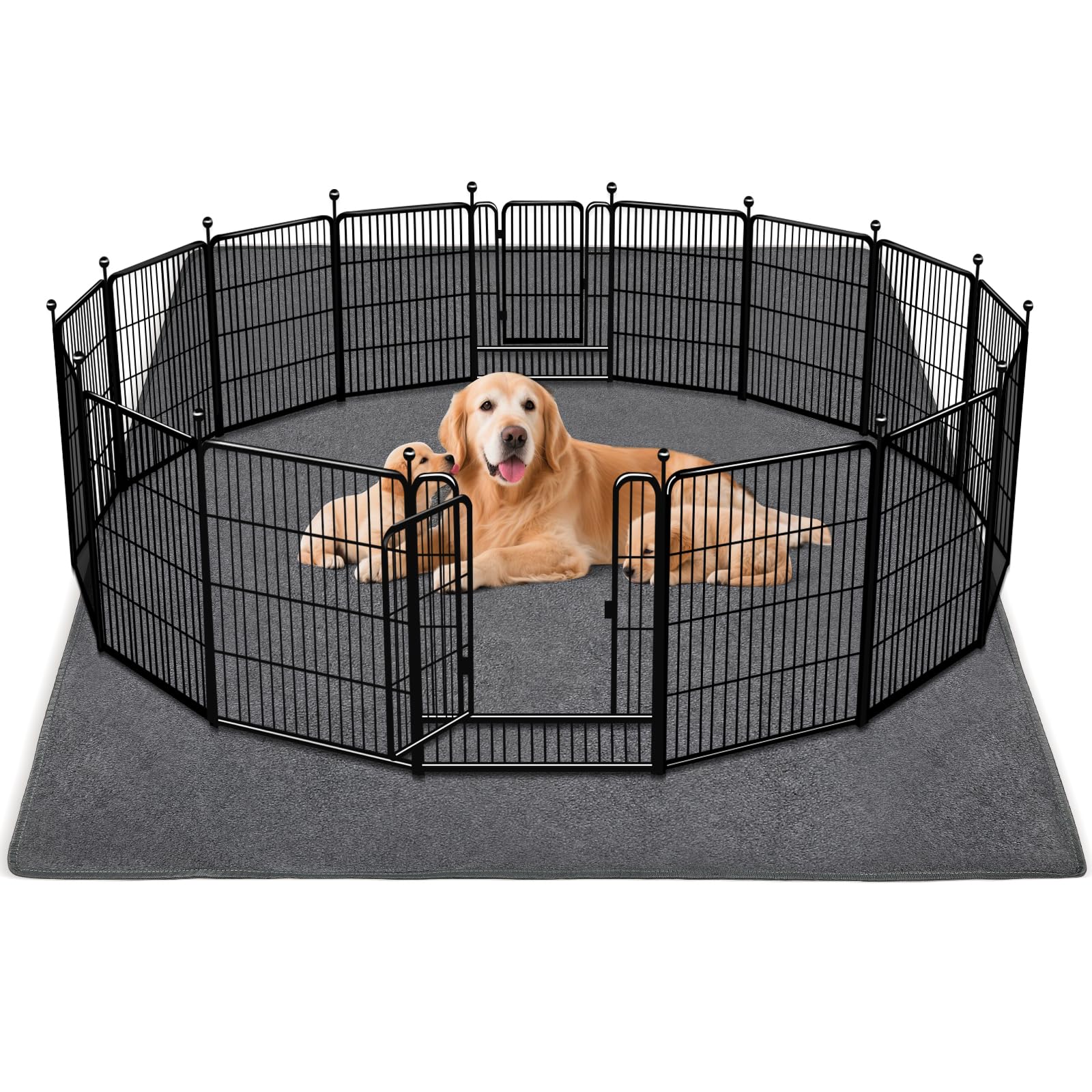 Photo 1 of 1 Pack Extra Large Washable Pee Pads for Dogs 72"x72" Reusable Dog Mat for Floor Non-Slip Waterproof Pee Pads for Dogs Fast Absorbent Pet Whelping Pads Puppy Playpen Mat for Incontinence, Housebreak