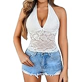Avidlove Lace Tops for Women Sexy V Neck Halter Top Womens Tank Tops Going Out Concert Y2k Crop Tops S-XXL