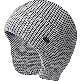 Winter Beanie Hats for Men Outdoor Stretchy Knit Ski Caps with Earflap Windproof