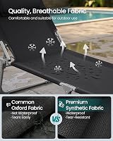 SONGMICS Sun Lounger with Headrest and Parasol Black GCB192B01 view 5
