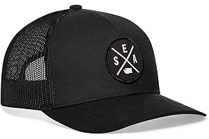 HAKA State City Trucker Hat for Men & Women, Adjustable Baseball Hat, Mesh Snapback, Sturdy Outdoor Black Golf Hat