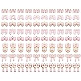 WENSIDUO 80Pcs 8 Style Enamel Bowknot Charms