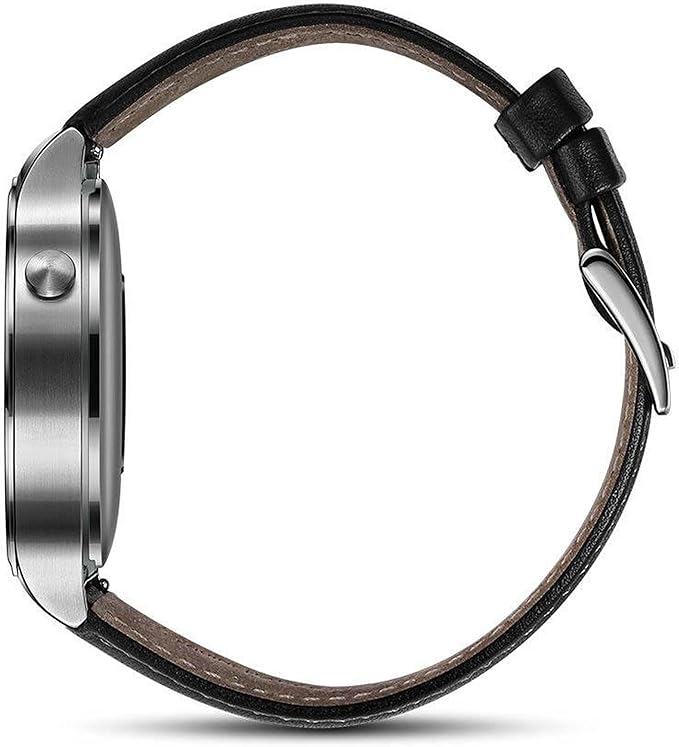 Huawei Watch Stainless Steel with Black Suture Leather Strap (US Warranty)