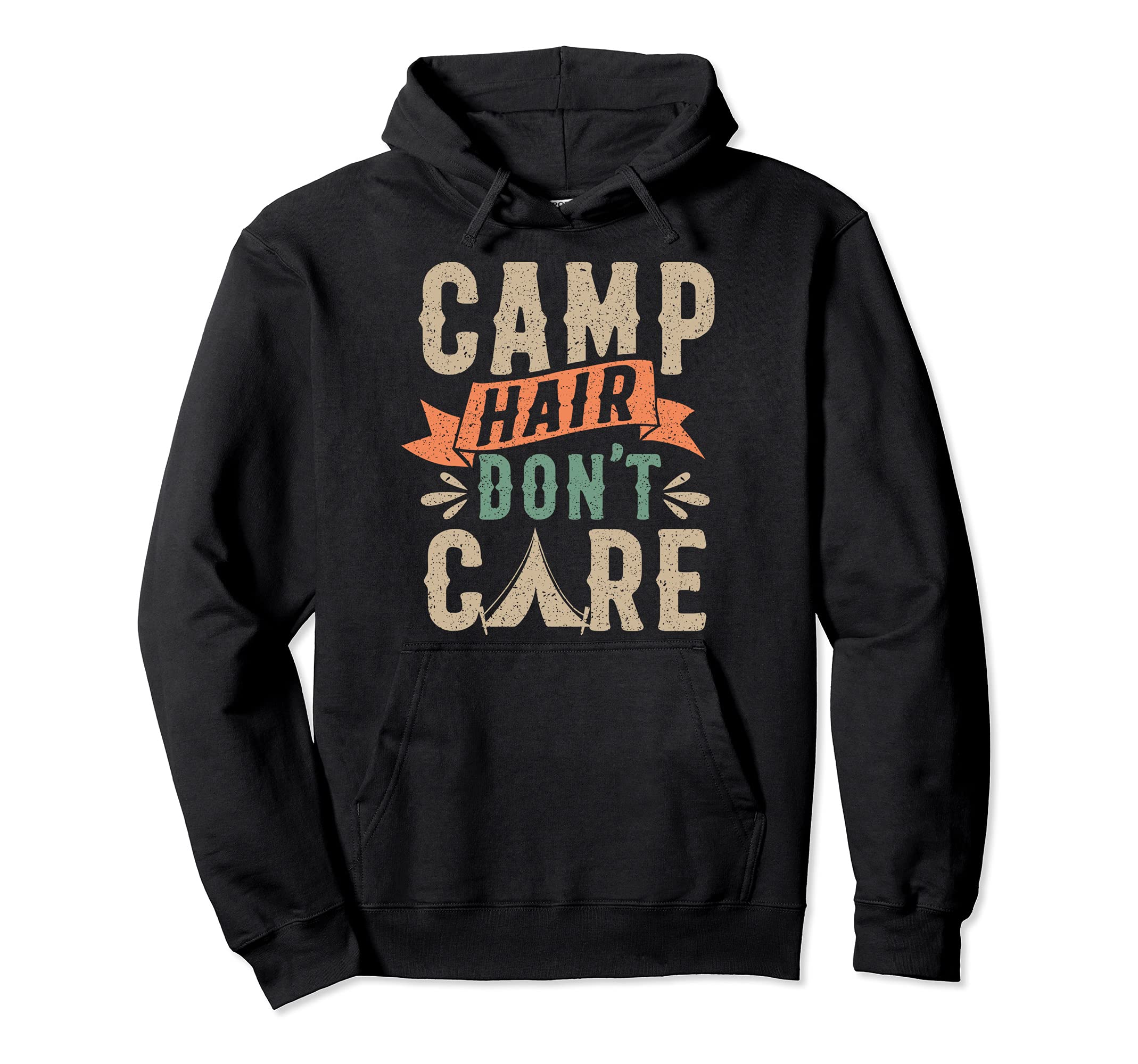 Camping Camp Hair Dont Care Womens Cute Summer Hiking Pullover Hoodie — image 1