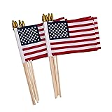 12 Pack Small American Flags on Stick Small US
