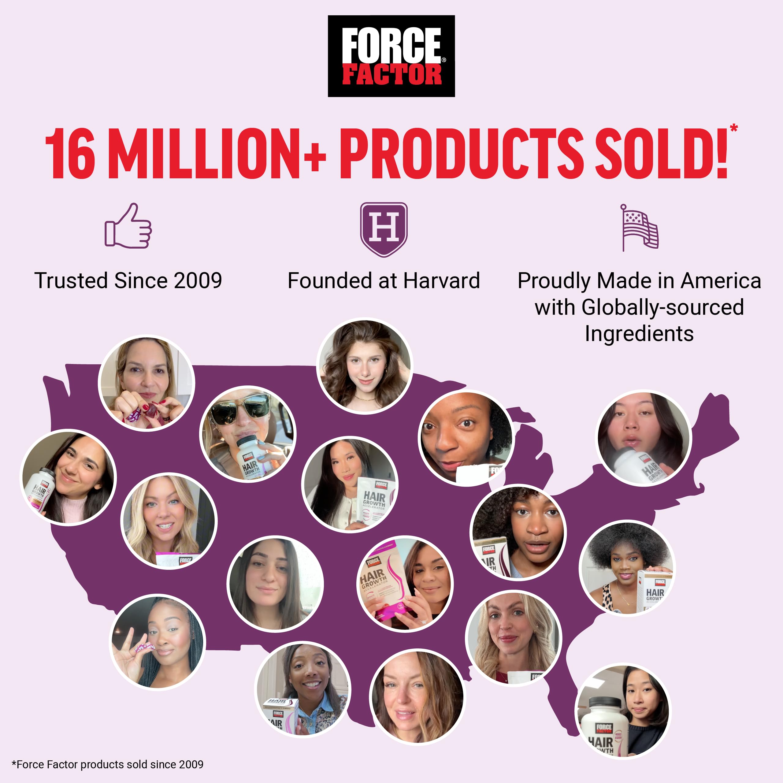 Force Factor Hair Growth Accelerator Soft Chews, Hair Growth Vitamins for Women and Men with Clinically Studied Lustriva and Biotin, Promotes Thicker, Fuller, Stronger Hair, Mixed Berry, 60 Soft Chews