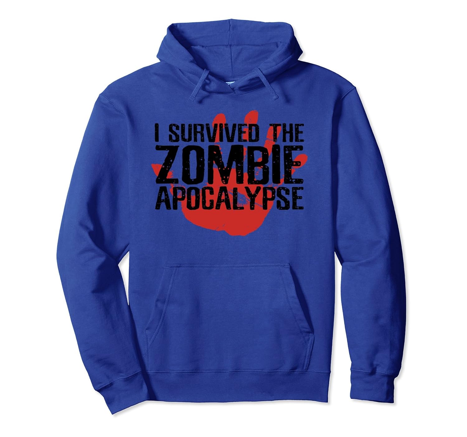 Zombie Apocalypse Survivor Funny Hand Halloween Hoodie- TPT