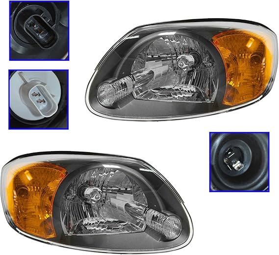 Headlights Headlamps Pair Set Left LH & Right RH for 0306