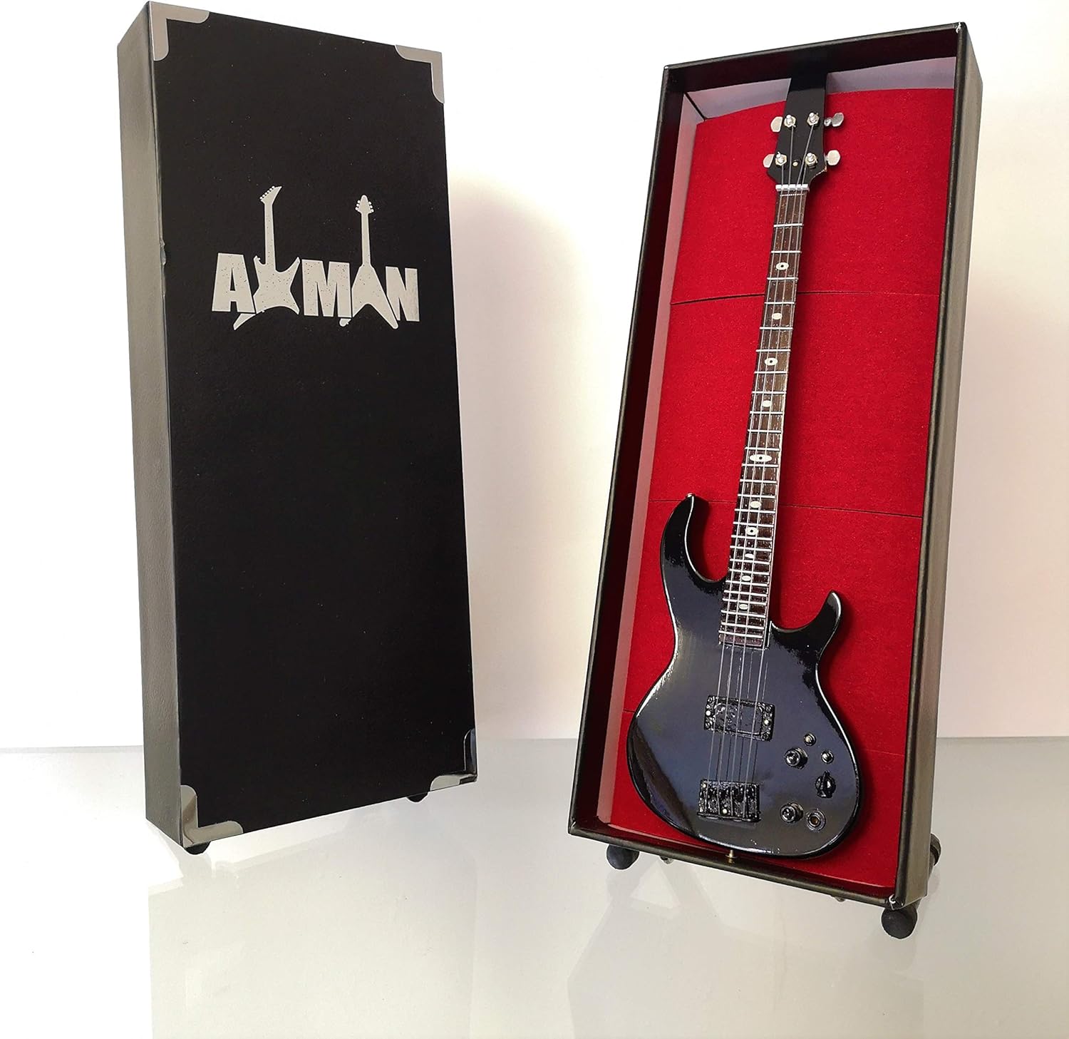 Cliff B Miniature Guitar Replica, Music Gifts, Handmade Ornamental 1/4 Scale, Includes a Display Box