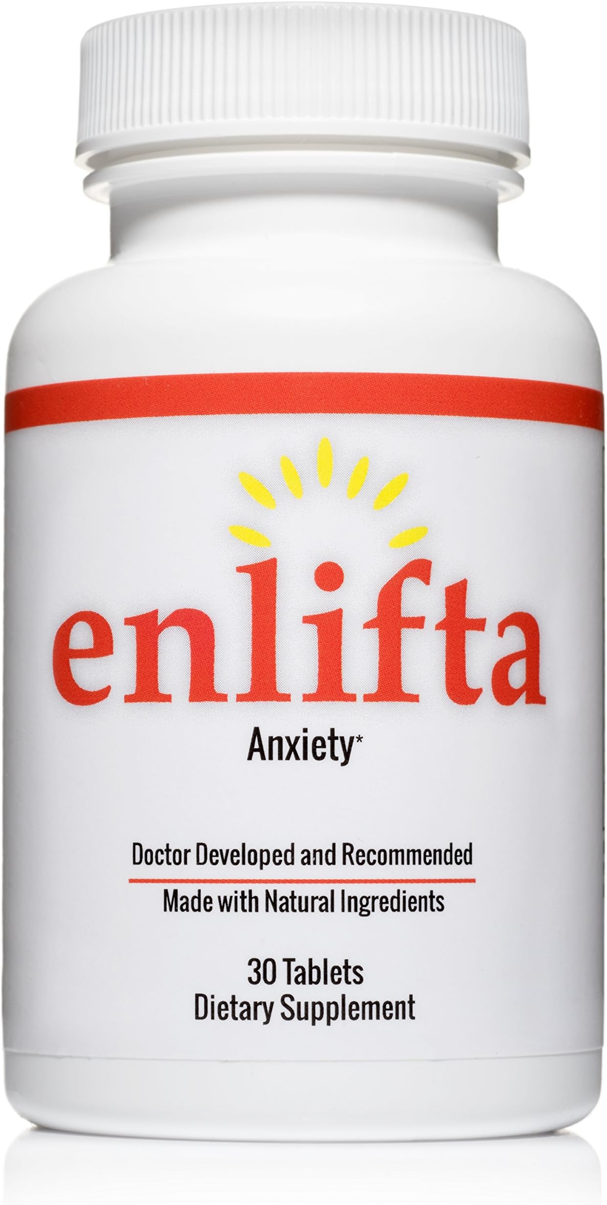 Doctor Developed Enlifta Anxiety Supplement, Herbal Anxiety Pills, Ashwagandha, L-Theanine, Calming Stress Supplement Anxiety Relief