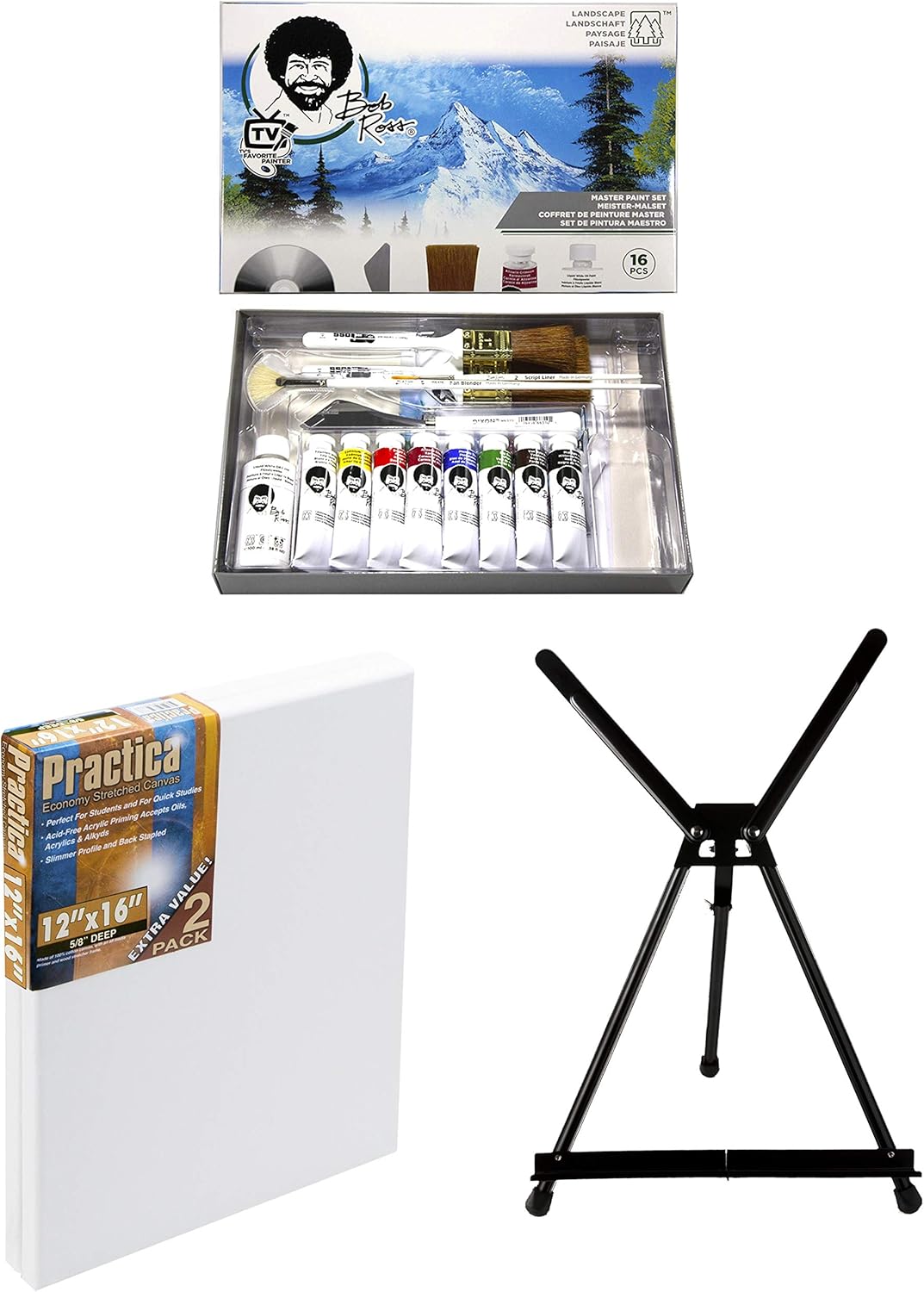 Bob Ross Master Artist Oil Paint Set Bundle with Aluminum