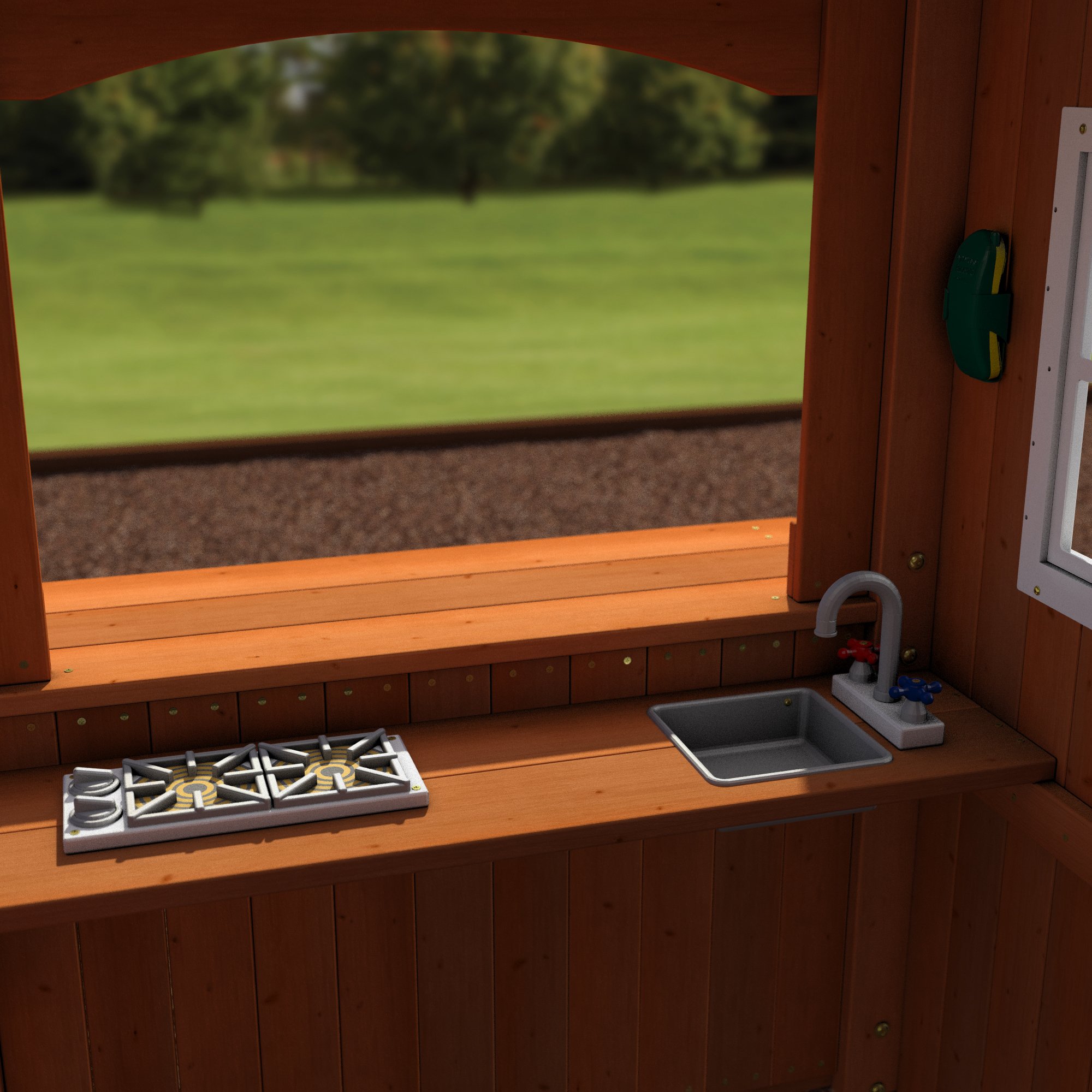 Backyard Discovery Shenandoah All Cedar Wood Playset Swing Set