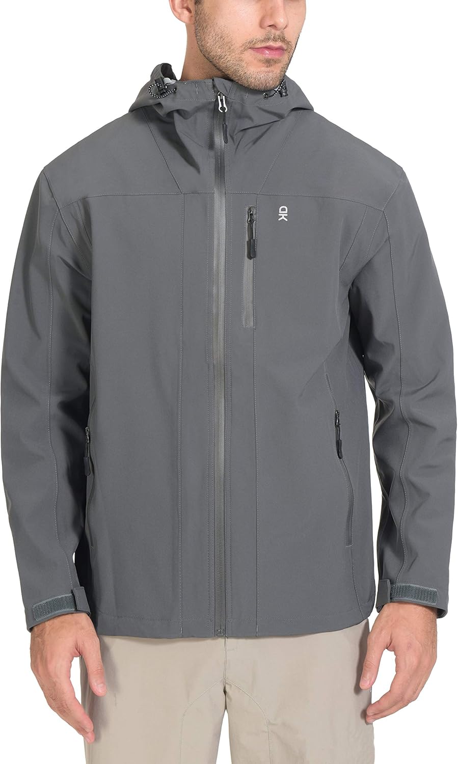 Little Donkey Andy Men's Waterproof Shell Jacket Breathable Hooded Rain