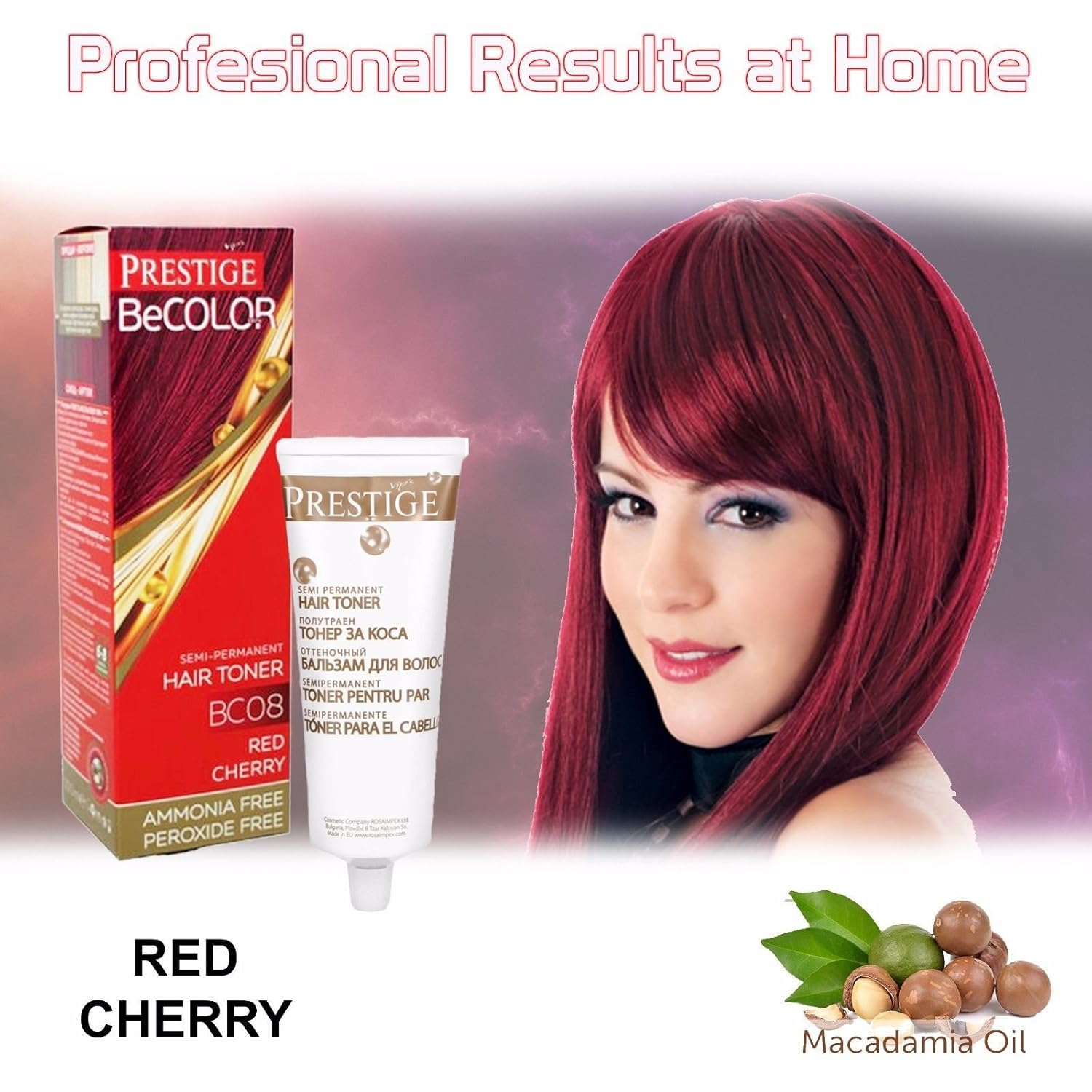 Vips Prestige Becolor Tint Semi Permanent Red Cherry Bc08 No