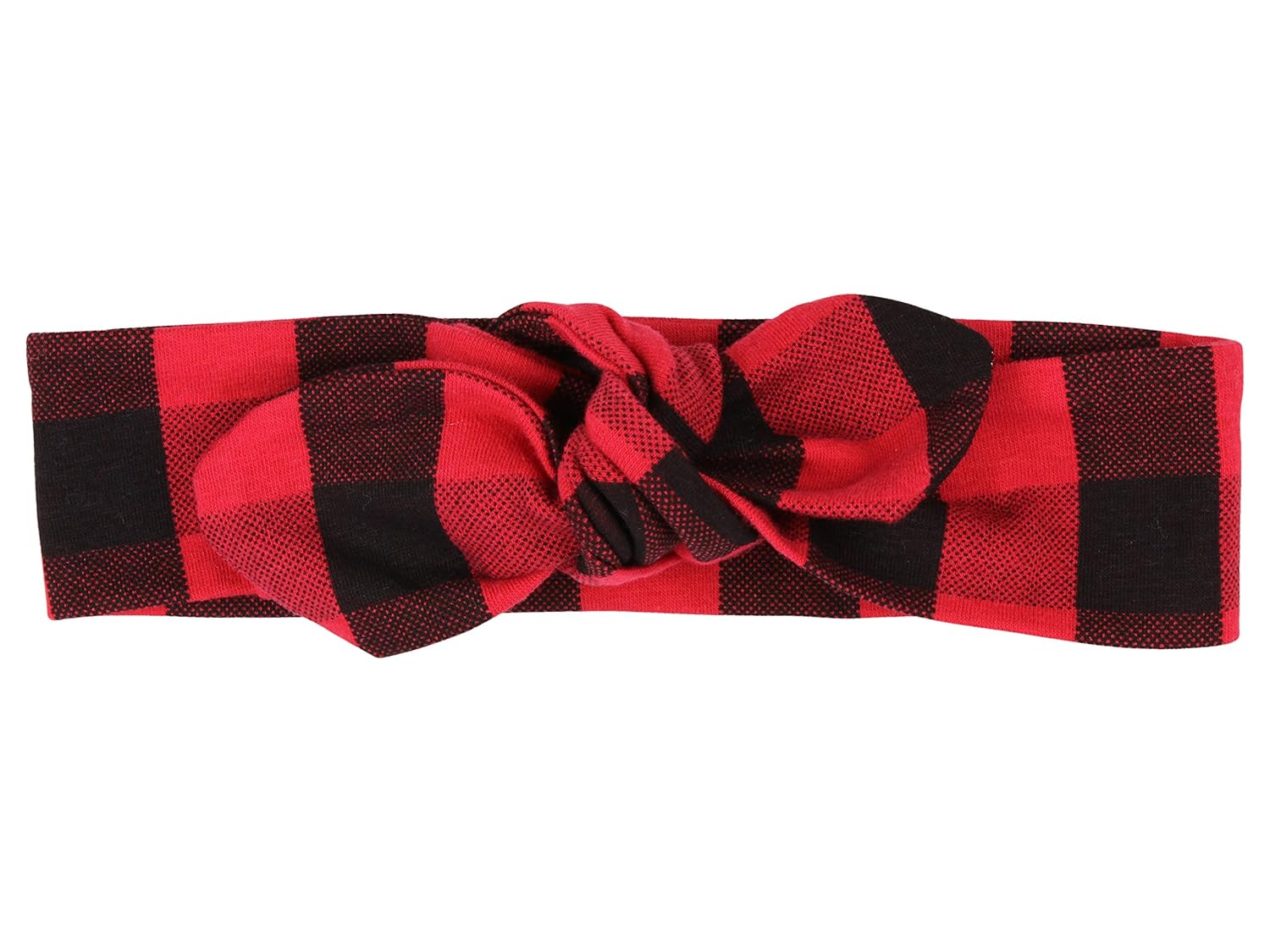 Red and Black Plaid Headband Adult Knotted Headband Toddler Knotted Headband Baby