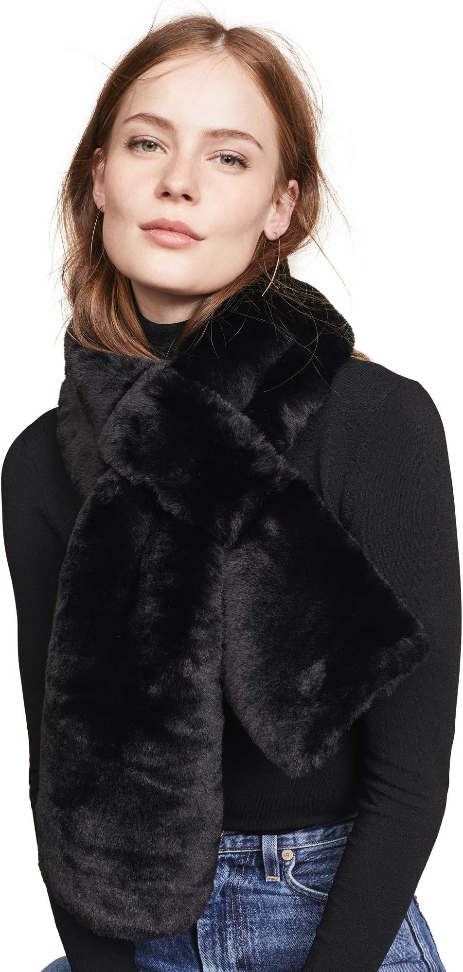 Hat Attack Women's Faux Fur Pull Thru Scarf
