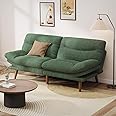 Pipishell 66" Futon Sofa Bed - Converts To Bed & Lounger, Corduroy Fabric, For Small Spaces