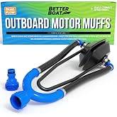 Outboard Motor Muffs Dual Flow Water Muffs for Boat Motor, Double Sided | Engine Flush Kit with Hose Adapter, Fits Most Outboard and I/O Engines, Better Boat