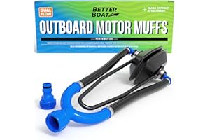 Boat Motor Muffs, Outboard & Inboard I/O Engine Flush Kit, Ear Flusher Hose Adapter for Marine Engine Winterizing, Flushing &