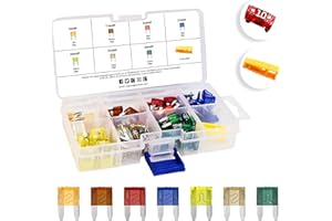 MulWark 120pc ClearMark Assorted Auto Mini-Car-Truck-Blade-Fuses Set- 5A 7.5A 10A 15A 20A 25A 30A - ATM Automotive Replacement Auto Fuse Assortment Kit w/A Puller -for Boat,Marine,RV,SUV,Trike…